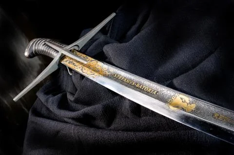 Ancient sabre. A smart variant of the fighting weapon Stock Photos