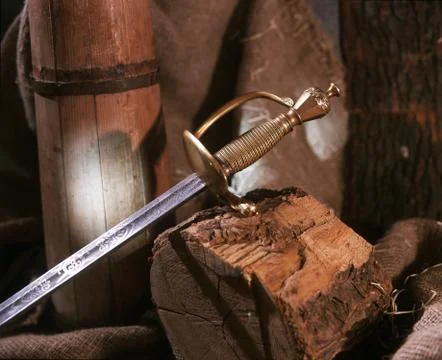 Ancient sabre. A smart variant of the fighting weapon Stock Photos
