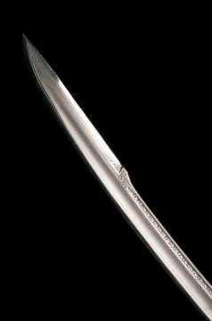 Ancient sabre on white Stock Photos