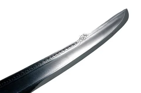 Ancient sabre on white Stock Photos