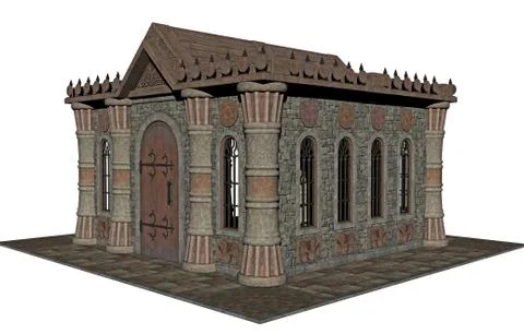 Ancient sacred building with columns Ilustración de archivo
