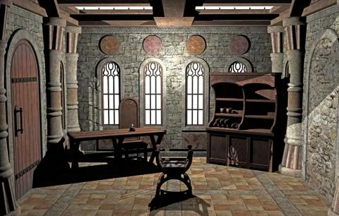 Ancient sacred building with columns Ilustración de archivo