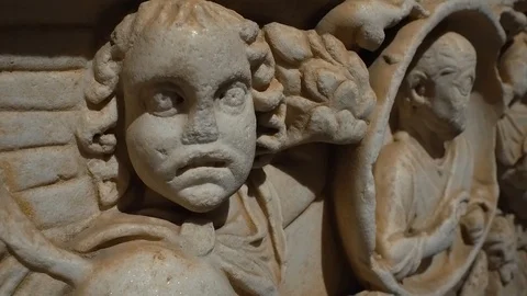 An ancient sarcophagus Stockbeeldmateriaal 97847281
