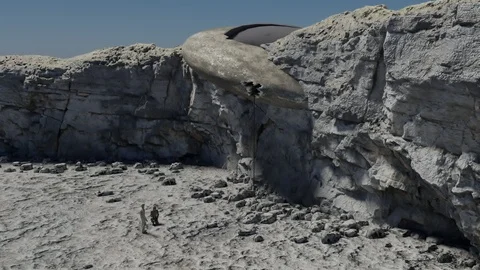 Ancient Saucer Discovery Stock Footage 103555805