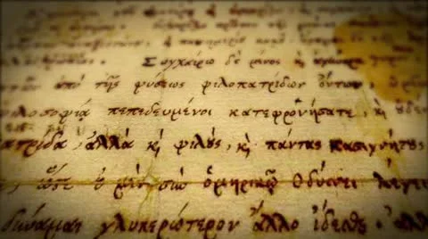 Ancient Script Stock Footage