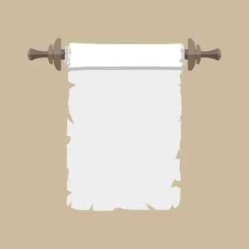 Ancient scroll with handles Stock Illustration