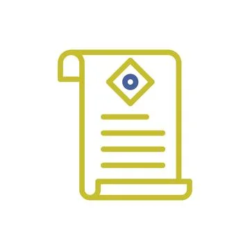 Ancient Scroll Icon. Concept of history, knowledge, and tradition. Stock Illustration