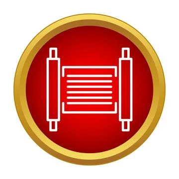 Ancient scroll icon representing wisdom and law Stock Illustration