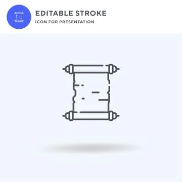 Ancient Scroll icon vector, filled flat sign, solid pictogram isolated on whi イラスト素材