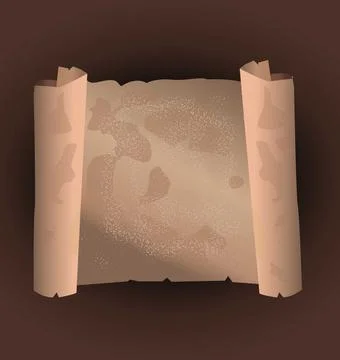 Ancient Scroll Paper. Ancient Parchment Made In Vectors Stock Illustration