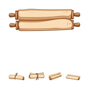 Ancient scroll paper rolls and parchment documents Stock Illustration