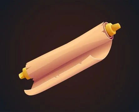 Ancient scroll parchment design concept. Vector illustration Illustrazione stock