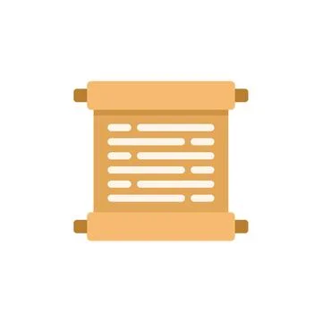 Ancient scroll showing important writing on parchment Stock Illustration