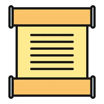 Ancient scroll showing old document history wisdom concept Ilustração Stock