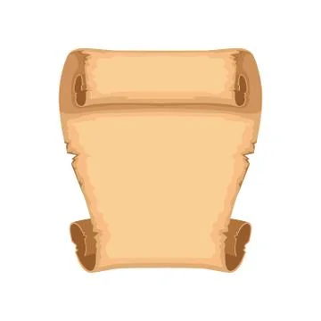 Ancient scroll with space for text vector Illustration on a white background Illustrazione stock