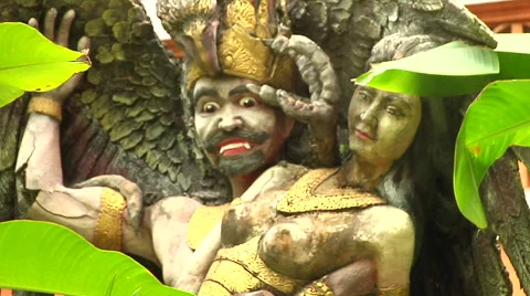 Ancient Sculpture in Bali Stock Footage 41380227