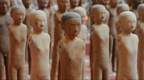 Ancient Sculpture, in china Stock Footage 907902