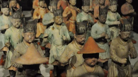 Ancient Sculpture, in china Stock Footage 908258
