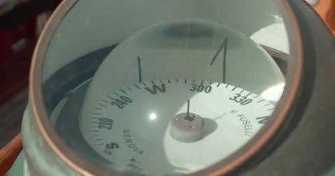 Ancient sea compass Stock Footage 142808829