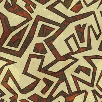 Ancient seamless pattern with grunge effect Stock Illustration