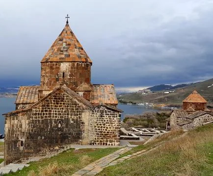 The ancient Sevanavank monastery, Sevan, Armenia Stock Photos