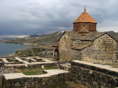 The ancient Sevanavank monastery, Sevan, Armenia 스톡 사진