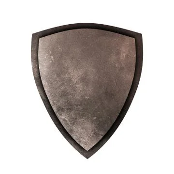 Ancient shield on isolated white background. Concept shield for game,card or  Stock Illustration