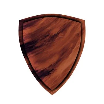 Ancient shield on isolated white background. Concept shield for game,card or  Stock Illustration