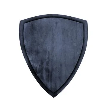 Ancient shield on isolated white background. Concept shield for game,card or  Stock Illustration