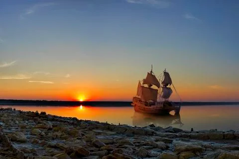 Ancient ship Stock Photos