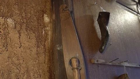 The ancient shoemaker's tools Stock Footage 264161769