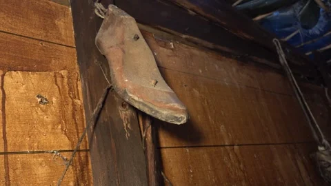 An ancient shoemaker's workshop Stock Footage 264161887