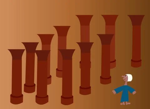 Ancient Site Stock Illustration