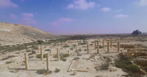 Ancient site in nizana israel Stock Footage 66391409