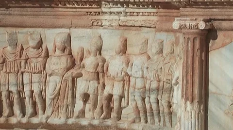 Ancient site - Sabratha Stock Footage