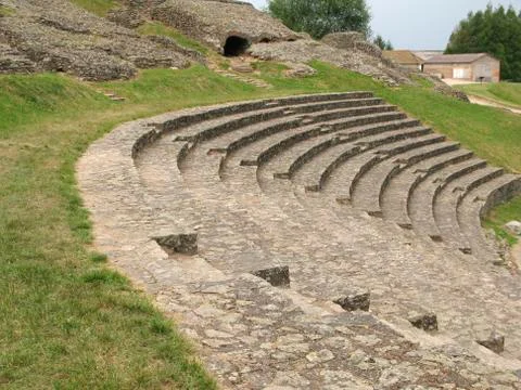 Ancient sitting benches Stock Photos