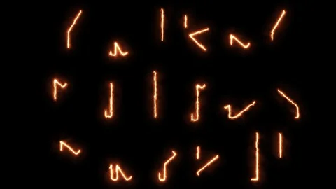 Ancient slavic rune alphabet Stock Footage 103551883