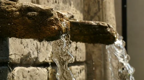 Ancient source of fresh water, slow motion  2 Video stock 68999646