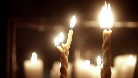 Ancient spell over the fire Stock Footage 72804909