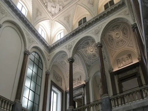 Ancient staircase of a building in rome Stock Footage 74466563