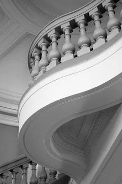 Ancient stairs with balusters Stock Photos
