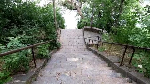 Ancient stairs Stockbeeldmateriaal 90540421