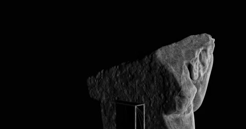 Ancient statue 3D model released in CC0 license, rotating in loop  Video stock 171081077