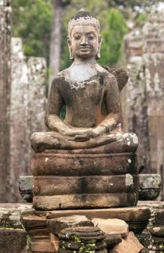 Ancient Statue of Buddha Stock Photos