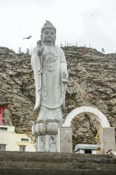 Ancient statue of Buddha Stock Photos