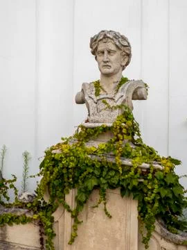 Ancient statue of Gaius Julius Caesar Mikulov Castle Mikulov Okres Breclav Stock Photos