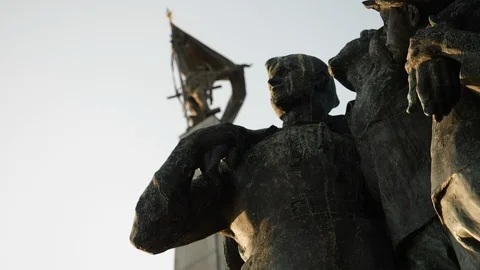 Ancient statue made from stone Stock Footage 120539960