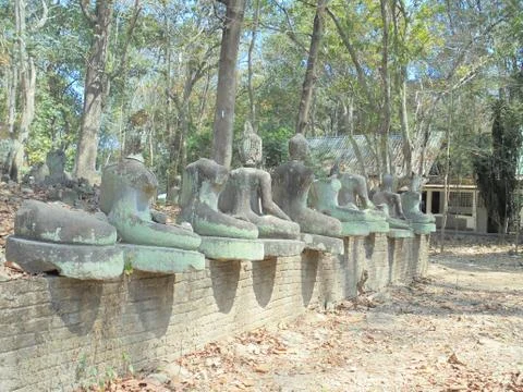 Ancient statues in temples Stock Photos