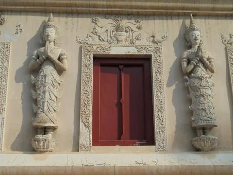 Ancient statues in temples Foto stock