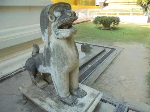 Ancient statues in temples Stock Photos